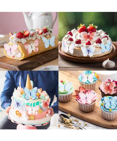 56 Pieces Edible Butterflies for Cake Decoration | Colorful Tortendeko & Muffin Decor | Perfect for Weddings & Birthdays - Buy Online on GoSupps.com