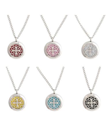 Wild Essentials Cross Essential Oil Diffuser Necklace - Stainless Steel Locket Pendant with 24-inch Chain & 12 Color Refill Pads | Customizable Aromatherapy Jewelry - Buy Online on GoSupps.com