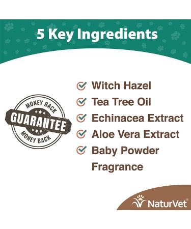 NaturVet Ear Wash Plus Tea Tree Oil - Baby Powder Scent, 8 fl oz (236 ml) | Best Ear Care for Pets - Buy Online on GoSupps.com