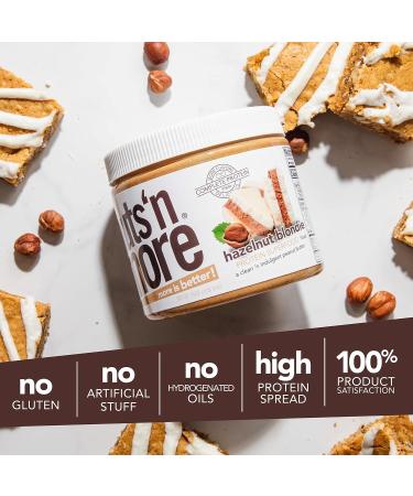 Nuts N More Hazelnut Blondie Spread - All Natural Keto Snack Low Carb Gluten Free High Protein Nut Butter (15 oz - Buy Online on GoSupps.com