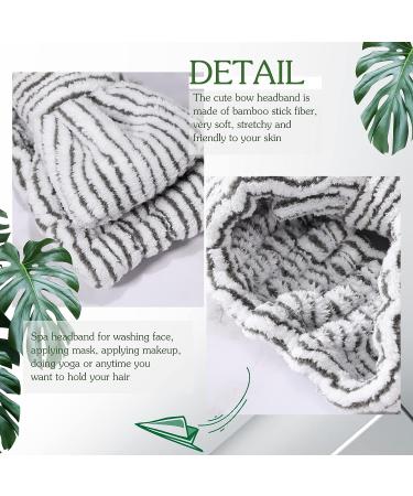 Spa Headband and Matching Wristbands Set for Face Washing and Makeup - Kids Soft Facial Hairband for Shower and Sleepover Parties (Stripe Pattern) - Buy Online on GoSupps.com