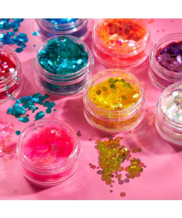 Moon Glitter Blue Iridescent Chunky Glitter - Cosmetic Festival Makeup for Face, Body, Nails, Hair & Lips - 3g - Buy Online on GoSupps.com