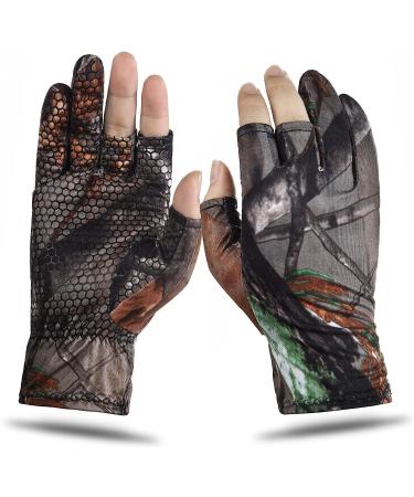 EAmber Camouflage Fingerless Hunting Gloves - Anti-Slip, Sun Protection, Lightweight - Medium - Buy Online on GoSupps.com