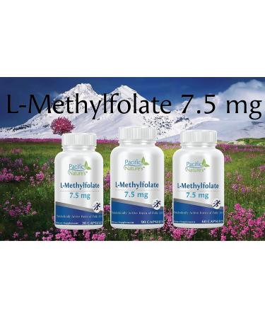 Pacific Nature's L-Methylfolate 7.5mg - 90 Capsules | Natural Folate for Wellness | Gluten-Free, Non-GMO | 90 Count - Buy Online on GoSupps.com