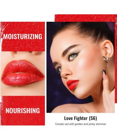 Oulac Moisturising Red Lipstick - Hydrating Lip Balm for Dry Lips | Medium Coverage Lip Colour with Juicy Glossy Finish - Vegan & Cruelty-Free Formula - Buy Online on GoSupps.com