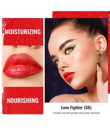 Oulac 2-in-1 Lipstick & Lip Balm | Juicy Shiny Lip Care for Dry Cracked Lips | Glossy Moisture Lipstick (S6) Love Fighter - Shop Internationally - Buy Online on GoSupps.com