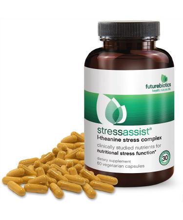 FutureBiotics Stressassist L-Theanine Complex - 60 Veg Capsules for Stress Relief - Buy Online on GoSupps.com