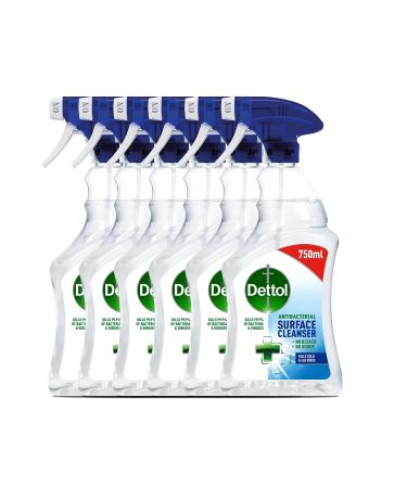 Dettol All Purpose Multi Surface Cleaner Spray Bleach and Odor Free Ounces, Clear, 152.16 Fl Oz, (Pack of 6) (3003911-1)
