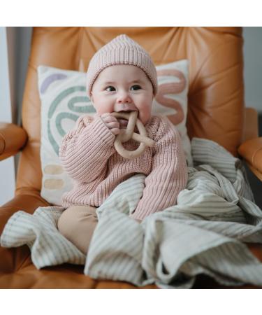 Mushie BPA-Free Silicone Bite Ring for Babies | Safe & High-Quality Teething Toy | Promotes Motor Skills | Ideal Nursing Accessory for Toddlers (Dried Thyme) - Buy Online on GoSupps.com
