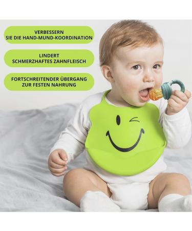 BEBI BORN Baby Fruit Teat - 1 Teat + 3 BPA-Free Silicone Teats (3-24 Months) | Safe & Versatile Fruit Teat for 4+ Months | Blue Teat with Usage Instructions - Buy Online on GoSupps.com
