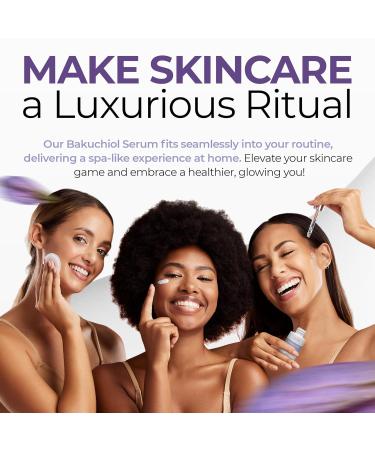 Bakuchiol Face Serum - Natural Retinol Alternative | Organic Vitamin C Moisturizer | Vegan Anti-Aging Treatment for Wrinkles - Buy Online on GoSupps.com