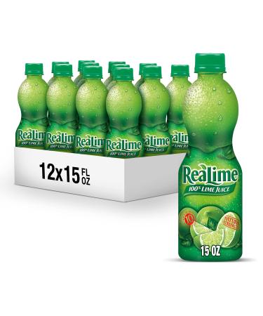 ReaLime 100 percent Lime Juice, 15 fl oz bottles (Pack of 12) 15 Fl Oz (Pack of 12)