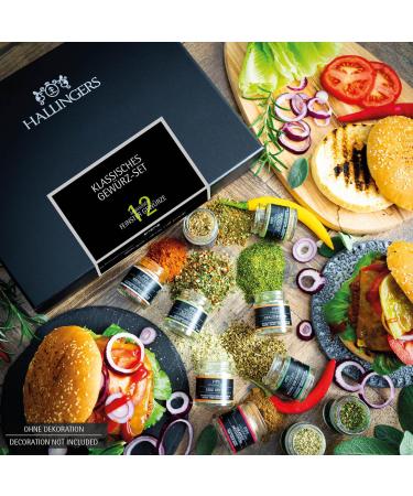 Hallinger's Classic BBQ Set | Handmade BBQ Gift with 12 World Spices | Perfect Mother's Day & Father's Day Gift | Birthday & New Home Celebrations - Buy Online on GoSupps.com