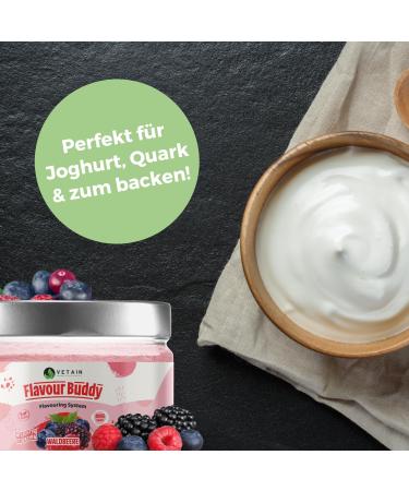 Vetain Flavor Buddy Waldbere 200g - 100% Natural Taste Powder with Real Pieces | Low-Calorie & High Solubility | Made in Germany - Buy Online on GoSupps.com