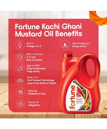  FORTUNE Fortune Kachi Ghani Mustard Oil 5 Litre Jar - Buy Online on GoSupps.com