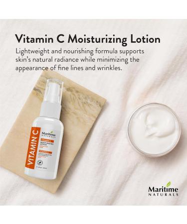 Maritime Naturals Vitamin C Moisturizing Lotion Face Moisturizer with 15% Vitamin C Shea Butter Jojoba Oil B5. Face Moisturizer for men and women. All skin types. Born in Nova Scotia Canada (60 ml) - Buy Online on GoSupps.com