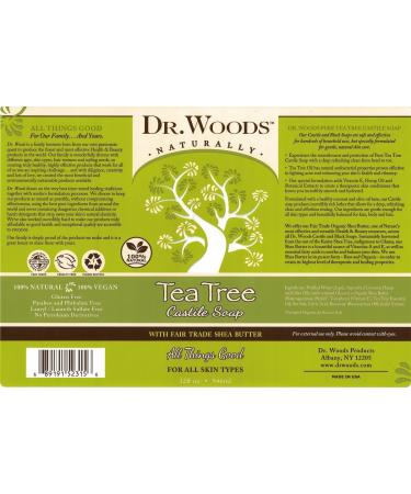 Dr. Woods Tea Tree Liquid Castile Soap with Organic Shea Butter 32oz - Pack of 3 - Buy Online on GoSupps.com