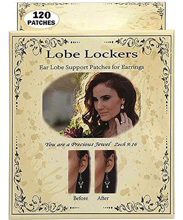 Lobe Lockers Ear Lobe Support Patches - 120 Lift Repair Stickers - Ideal for Heavy Earrings - 1 Pair Bullet Clutch Safety Backs - Buy Online on GoSupps.com