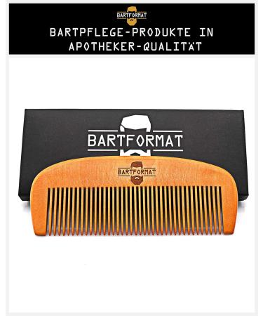 High-Quality Beech Wood Beard Comb (13cm) | Antistatic Easy-Combability | Perfect Gift for Men - Buy Online on GoSupps.com
