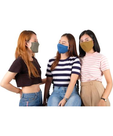 Lofbaz Reusable Cotton Fabric Masks - Vibrant Red 3 Pack for Adults | Washable & Comfortable - International Shipping Available - Buy Online on GoSupps.com