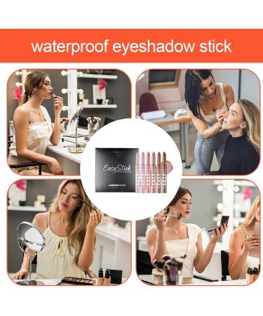 Eyeshadow Pencil Set Cream Eyeshadow Pen Long Lasting Eye Makeup Eye Brightener Creamy Long Lasting Eye Makeup 6 Pieces Durable Waterproof for Women - Buy Online on GoSupps.com