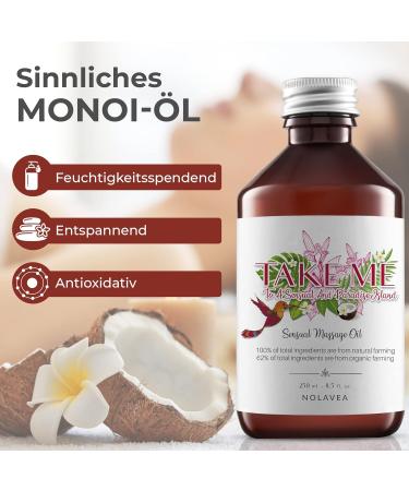 Sensual Massage Oil 250ml | High-Quality Body Oil with Monoi Castor Coconut & Vanilla | Made in France - Buy Online on GoSupps.com
