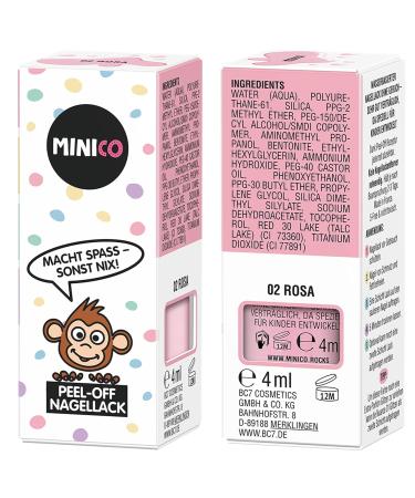Minico Premium Kinder Nagellack - Pink Dermatologisch Getestet Kindgerecht Vegan & Nachhaltig Wasserbasis Abziehbar - Perfekte Kinder-N gel! - Buy Online on GoSupps.com