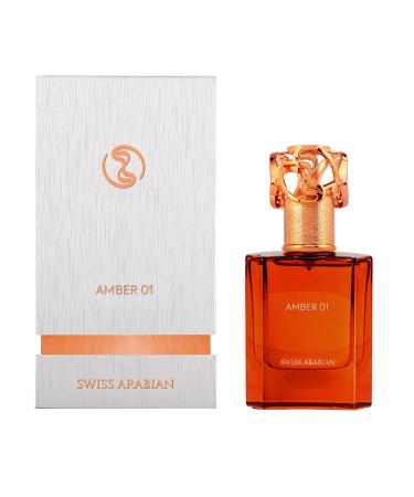 Swiss Arabian Amber 01 - Luxury Products From Dubai - Long Lasting Addictive Personal EDP Spray Fragrance - Seductive Signature Aroma - 1.7 Oz - Buy Online on GoSupps.com