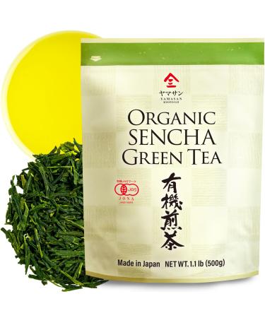 Green Tea Loose Leaf Sencha Bulk JAS Certified Organic Japan 500g Bag YAMASAN
