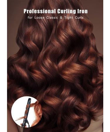 Lanvier 1 Inch Curling Iron - Extra Long Professional Hair Curler with Ceramic Tourmaline Barrel, Dual Voltage, Up to 450آ°F - Perfect for Waves & Curls - Black - Buy Online on GoSupps.com