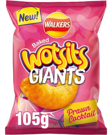 Walkers Crisps Wotsits Giants Prawn Cocktail Snacks 105g (Case of 9) (Pack of 2) - Buy Online on GoSupps.com