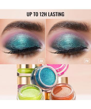 Oulac Glitter Eyeshadow Metallic Finish - High Impact Green Eyeshadow | Waterproof Formula | Vegan 12g (14) Unforgettable Night Teal - Buy Online on GoSupps.com