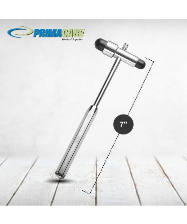 Primacare DH-3693 Buck Neuro Reflex Hammer | Dual-Plastic Head & Brush | 7.5 Inches - Buy Online on GoSupps.com