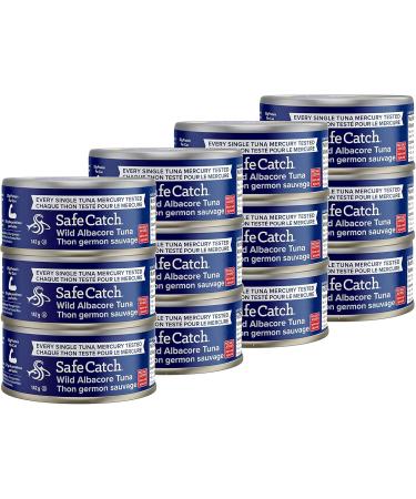 Safe Catch Canned Lowest Mercury Limit Albacore Tuna Fish No Salt Added Wild Caught Gluten-Free Kosher Whole30 Approved Keto 5oz Can 12-Pack - Buy Online on GoSupps.com