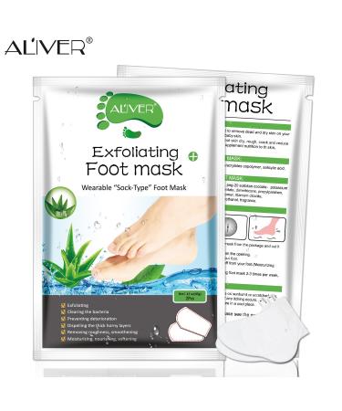 ALIVER Exfoliating Foot Peel Mask - Dead Skin Callus Remover with Aloe Vera (Pack of 3) - Buy Online on GoSupps.com