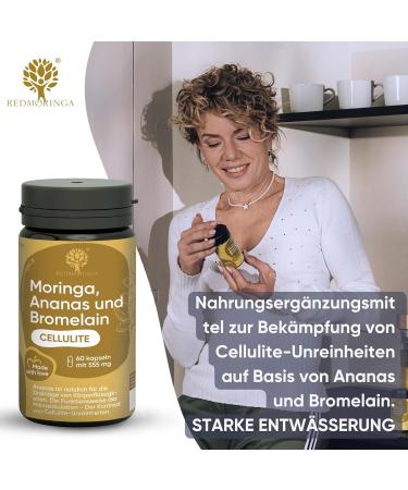 RedMoringa Anti-Cellulite & Drainage Supplements with Bromelain & Moringa - Boost Metabolism (180 Capsules) - Buy Online on GoSupps.com