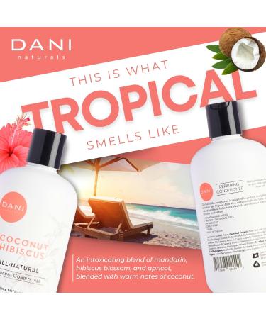 DANI Natural Nourishing Conditioner - Organic Vegan & Cruelty-Free | Sulfate & Paraben Free 12oz - Hydrate & Strengthen Hair with Coconut Hibiscus - Buy Online on GoSupps.com