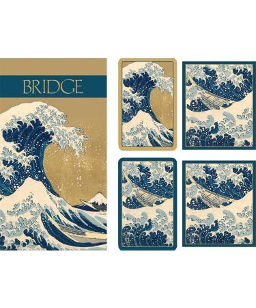 Entertaining with Caspari Gift Set Jumbo Type - 2 Score Pads & Bridge Tallies (Package of 24) (The Great Wave)