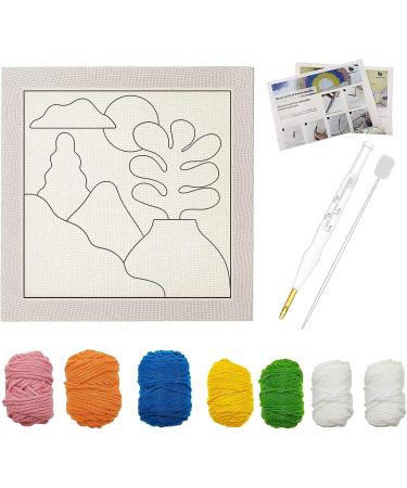 HAND U JOURNEY Landscape Punch Needle Kit/Rug Yarn Hooking Beginner Kit 9.4''x9.4'' - Adjustable Punch Pen for Kids & Adults - Craft Gift - Buy Online on GoSupps.com