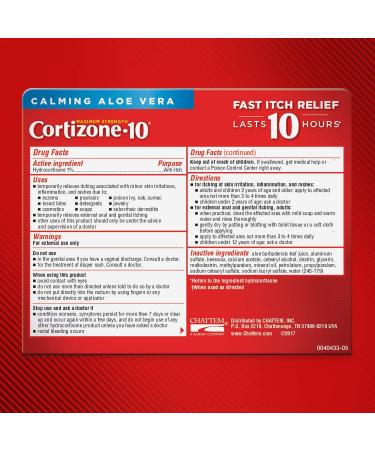 Cortizone 10 Maximum Strength 1oz Anti-Itch Cream - Pack of 1 - Buy Online on GoSupps.com