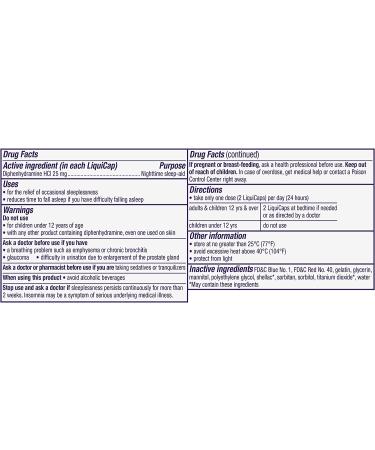 ZzzQuil Nighttime Sleep Aid LiquiCaps 25mg - Non-Habit Forming - 72 Count - Buy Online on GoSupps.com