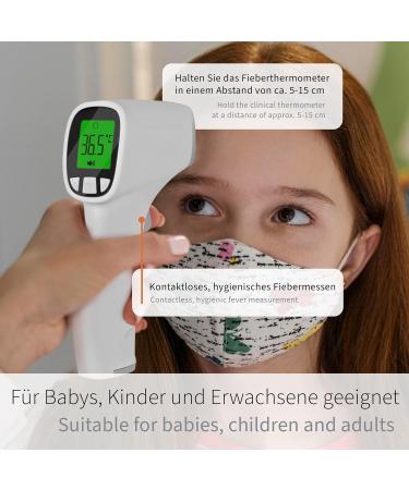 Buy Pulox JPD-FR202 Infrared Fever Thermometer - Contactless Forehead Thermometer for Hygienic Temperature Measurement in Children Adults & Babies | Fast International Shipping - Buy Online on GoSupps.com