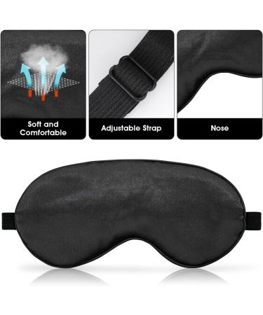 3Pack Silk Sleep Mask Eye Cover for Night Sleeping - Black Blue Purple - Buy Online on GoSupps.com