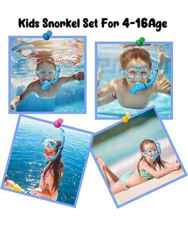 Tongtai Kids Snorkeling Gear Set - Snorkel Mask & Dry Snorkel - Light Blue - Buy Online on GoSupps.com