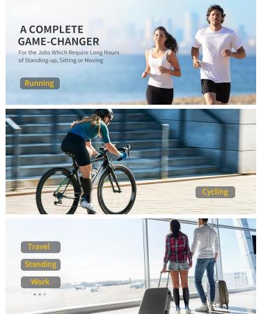 Cambivo Compression Stockings for Men & Women 2 Pairs of Compression Socks for Running Sports Travel & Cycling - L-XL Black & Blue - Buy Online on GoSupps.com