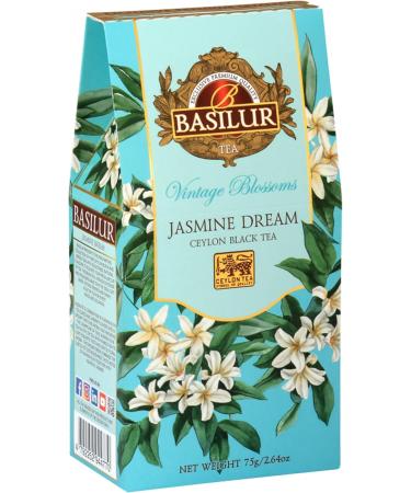  sarcia.eu BASILUR VINTAGE BLOSSOMS Jasmine Dream Black Tea with Leaves Jasmine and Cornflower Flowers 75g (x6) - Buy Online on GoSupps.com
