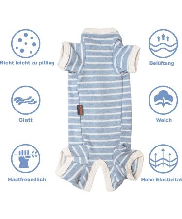 Shop Stylish Dog Shirts | Breathable & Soft Striped T-Shirts for Small to Large Dogs - Kickred XL Light Blue/White - Buy Online on GoSupps.com