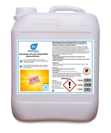 Kaiserrein professional glass cleaner with lotus effect spray 2.5 l canister ready for use for refill refill pack refill for spray bottles 2.5 l (1 Pack)