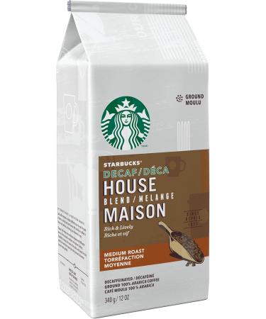 Starbucks Decaf House Blend Ground Coffee Medium Roast 340 Grams (pack of 6) & House Blend Decaf K-Cups Single Serve Keurig Compatible Coffee Pods For Keurig Brewers - 60 Capsules Coffee + K-Cup Pods - Buy Online on GoSupps.com