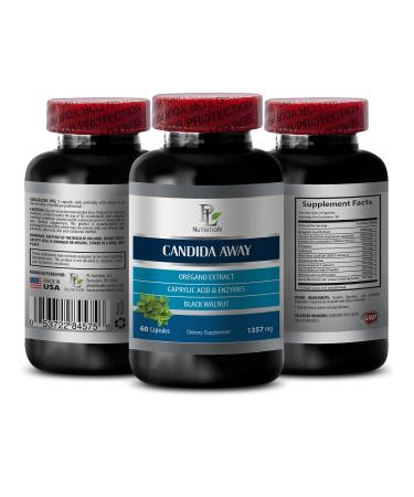 candida cleanse - Candida Away Extra Strength - Candida probiotic - candida support candida overgrowth candida cleanse extra strength caprylic acid capsules candida capsules - 1B 60 Capsules